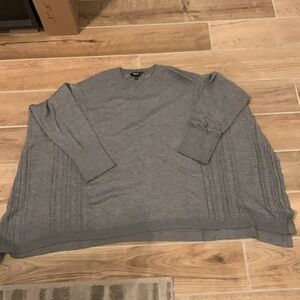 Simply Vera onesie gray cable knit lightweight sweater with skinny sleeves